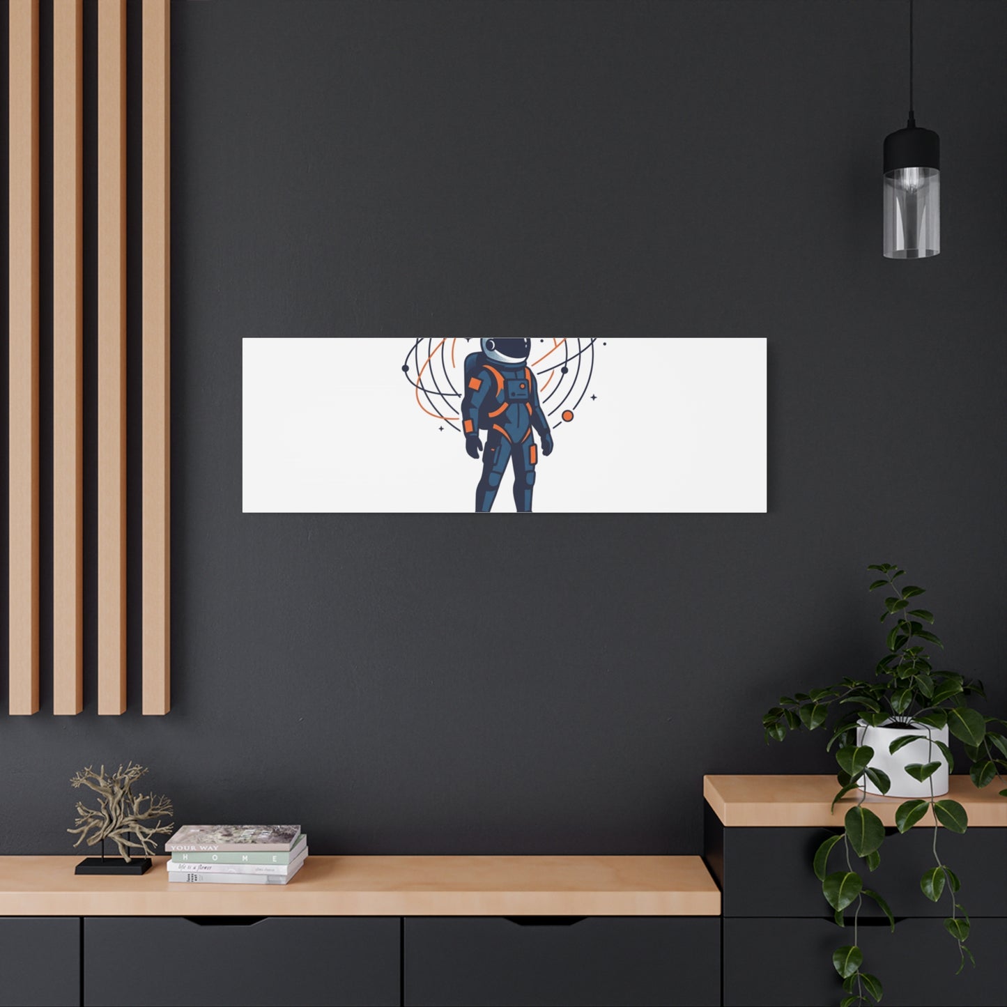 Orbital Thinker Astronaut Canvas | space mission patch, science nerd art