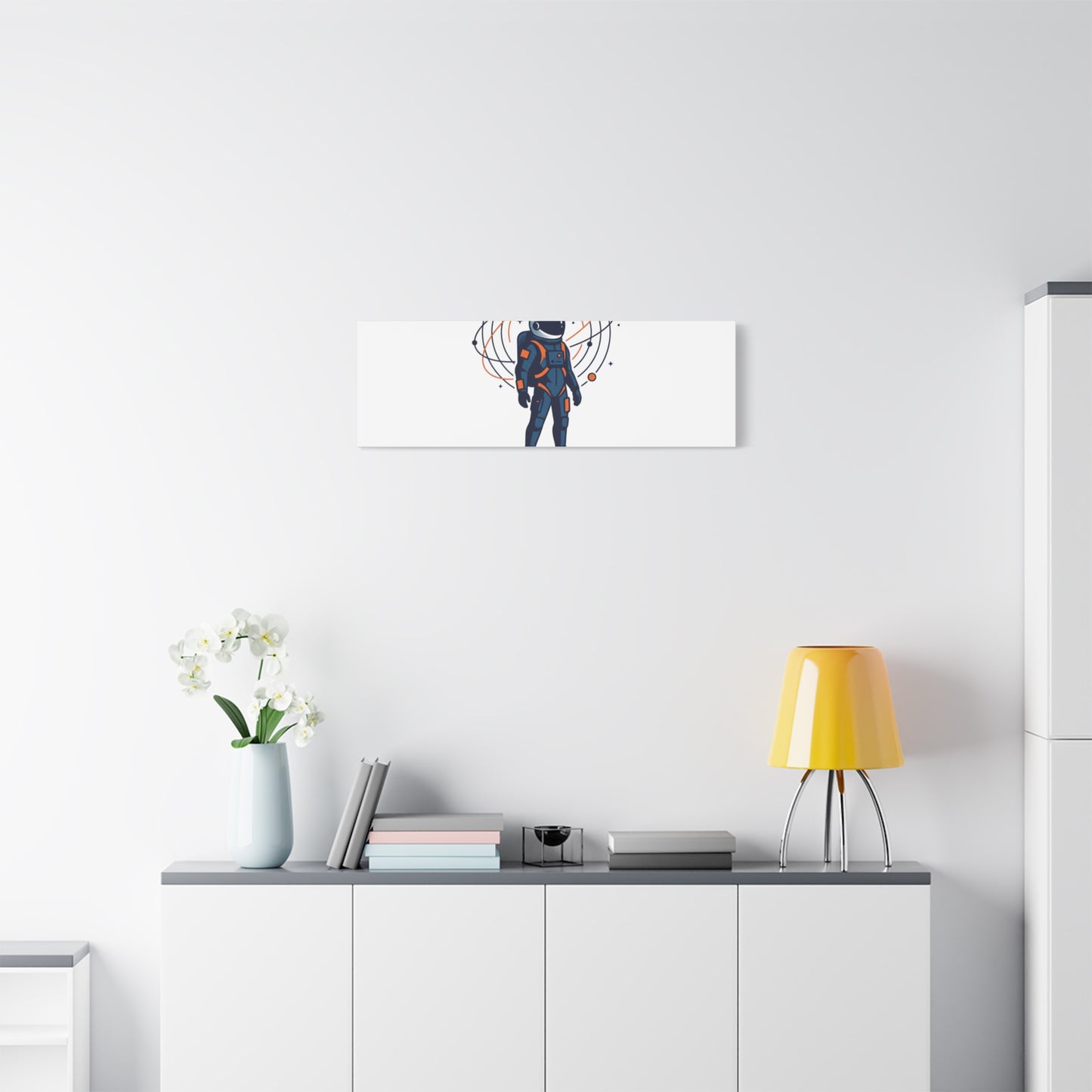 Orbital Thinker Astronaut Canvas | space mission patch, science nerd art