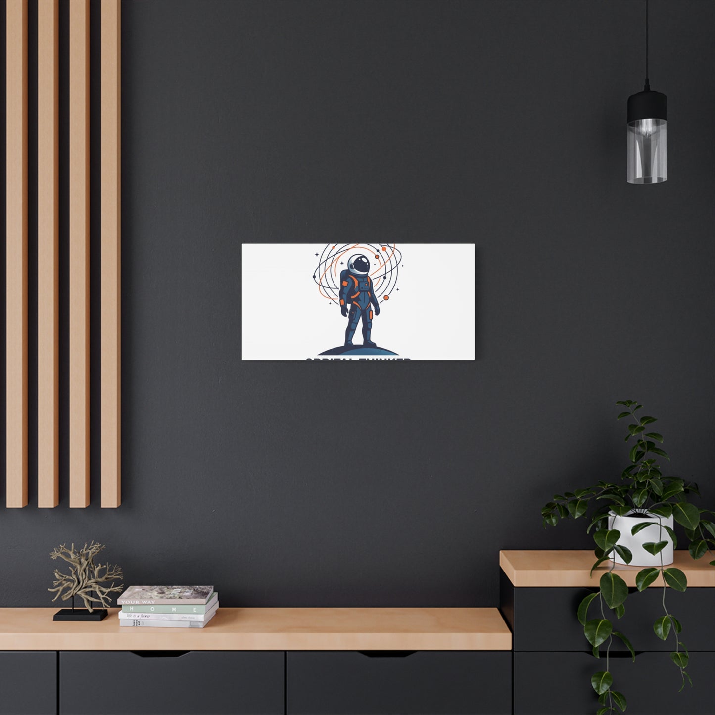 Orbital Thinker Astronaut Canvas | space mission patch, science nerd art